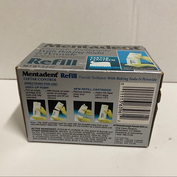 Mentadent Toothpaste Refill Vintage Tartar Control - Picture 2 of 3
